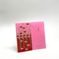 Polytrade Paper - 利是封 香港本地設計師設計 魚意系列 - 燙金擊凸 粉紅 + 紅色 牛年2021（8個/包)